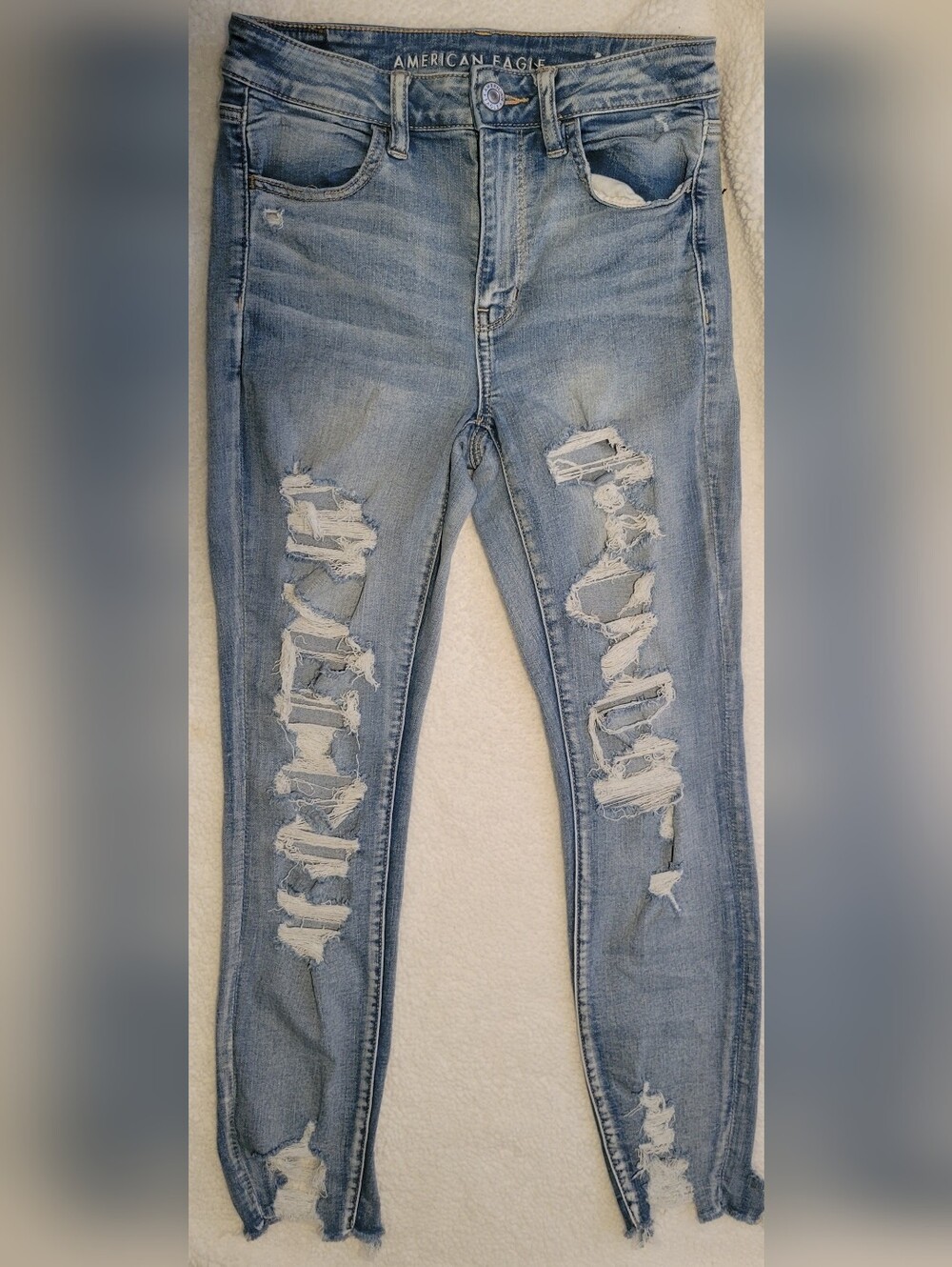 American Eagle Next Level Stretch Distressed Skinny Ankle Jeans Women's 8